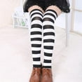 thumbnail image 2 of Summark Women's Striped Socks Over The Knee Stockings/Hot Sale Striped Stockings Women Sexy Thigh High Nylon Long Socks Thick Over Knee Socks, 2 of 5