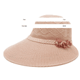 thumbnail image 2 of Delayuji Visor hat for women Floral Floppy Foldable 13.5cm Wide Brim Adjustable Chin Strap sun hats Fishing Gardening Portable Outdoor Hat Summer Hats, 2 of 2