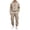 Khaki, variant on MXALUOB Tracksuit Set for Men Athletic 2 Piece Outfits Full Zip Hoodie & Elastic Waist Cargo Jogger Pants Set Workout Running Sweatsuit