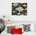 thumbnail image 5 of Sheronv Fish Bubbles Whimsical Canvas Art Print for Living Room Bedroom Home Office Wall Decor 20x16in, 5 of 6
