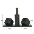 thumbnail image 4 of CosmoLiving by Cosmopolitan 7" Orb 10 lbs Green Marble Bookends (Set of 2), 4 of 8