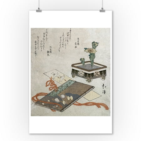Adonis Plant Tosa Diary Bookmark Japanese Wood Cut Print 9x12 Art Print Wall Decor Travel Poster - 