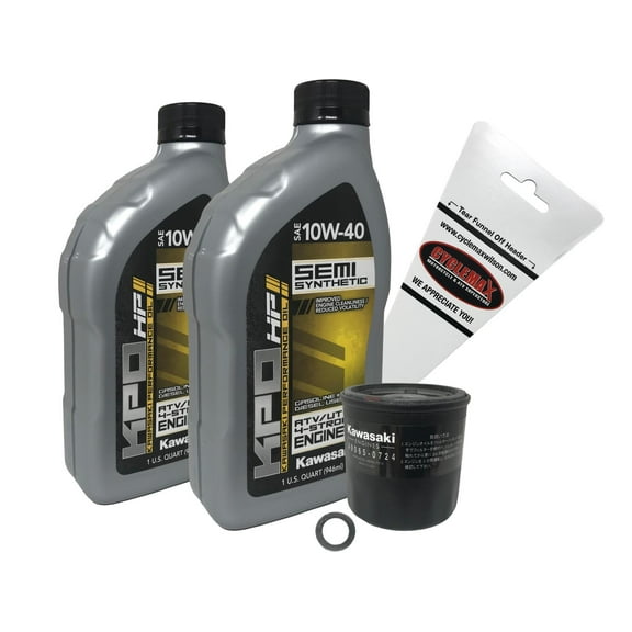 Cyclemax Oil Change Kit for 2017-2022 Kawasaki SXS/UTV Mule SX w 10W-40 Oil