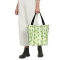 thumbnail image 3 of Uemuo Bamboo Stems And Leaves Print Tote Bags for Women,Large Capacity Corduroy Bag,Reusable Grocery Shoulder Bag,Beach Tote with Zipper Closure, Daily Essentials, 3 of 7