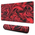 thumbnail image 1 of Tapis de Souris Lignes Rouges et Noires Imperméable, Caoutchouc+multispandex Série Slip Line pour Bureau Maison Jeu 31.5x15.7 Pouces, 1 of 7
