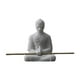 thumbnail image 1 of Estatua del Rey Mono con bastón, artesanía coleccionable, figura única para regalo de cumpleaños Blanco, 1 of 9