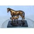 thumbnail image 3 of Horse and Foal Bronze Sculpture on Marble Base 14" x 8" x 13"H, 3 of 11