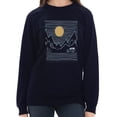thumbnail image 3 of Big Size Journey Message Ring Spun Cotton Premium Long Sleeve Graphic Shirt - Navy 2XL, 3 of 4
