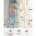 thumbnail image 6 of Beach Coastal Sheer Curtains 84 Inch Length 2 Panels Set for Living Room/Bedroom, Summer Coral Starfish Nautical Ocean Vintage Kitchen Curtains Grommet Semi-Sheer Curtains Window Treatments 52"x84"x2, 6 of 7