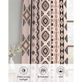 thumbnail image 6 of Red Black Boho Sheer Curtains 39 Inch Length 2 Panels Set for Living Room/Bedroom, Vintage Ethnic Tribe Abstract Art Kitchen Curtains Grommet Semi-Sheer Curtains Drapes Window Treatments 27.5"x39"x2, 6 of 7