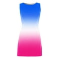 thumbnail image 3 of Women Fashion Sleeveless Round Neck Gradient Mini Dress Slim Party Club Dress Casual Dress Sleeveless for Women Dressy Dresses Short Wrap Dresses V Neck Maxi Dresses Casual Dresses for Women plus Size, 3 of 3