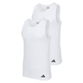 thumbnail image 1 of adidas Camiseta interior para hombre, paquete de 2 - Ergonomic Tank Top 2PK, Active Flex Cotton, sin mangas, lisa Blanco 2XL (XX-Large), 1 of 6