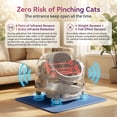 thumbnail image 2 of Open-Top Automatic Cat Litter Box, Self Cleaning Cat Litter Box with App Control & Weight Monitoring, 10.5L Large Capacity for Multiple Cats, Ultra-Quiet & Odor Control, 1 Rolls Refill Bags Included, 2 of 8