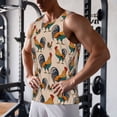 thumbnail image 5 of Gukieu Rooster Print Men's Quick Dry Fitness Vest, Round Neck Sleeveless Fitness Bodybuilding Top-Medium, 5 of 7