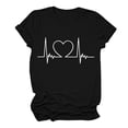 thumbnail image 5 of Otvok Valentine'S Day Fashion Crewneck Short Sleeve T-Shirt Casual Loose Shirt Tops for Women, 5 of 6