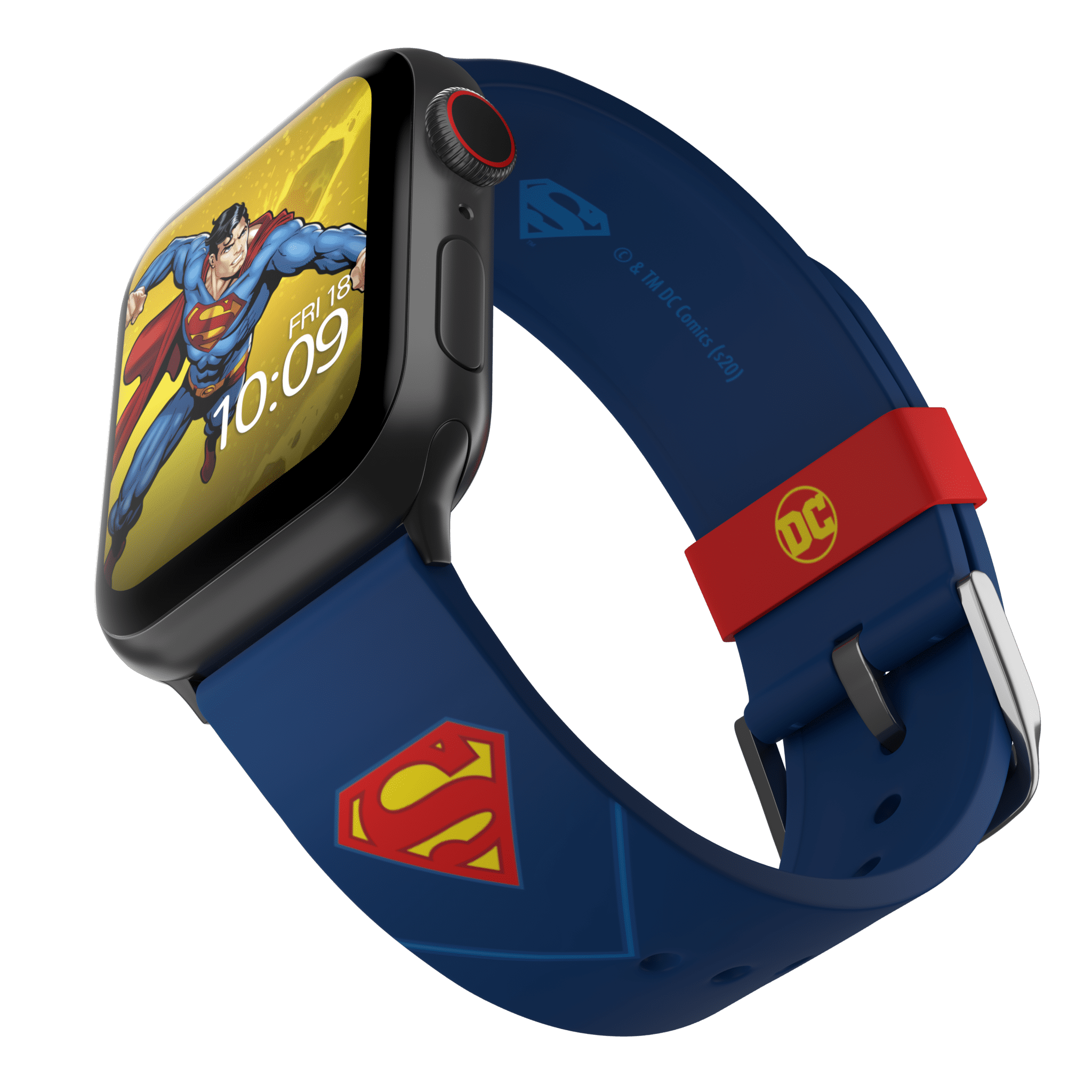 DC Comics - Superman Tactical Edition - Officially Licensed Silicone  Smartwatch band Compatible with Apple Watch (38/40mm and 42/44mm) and  Android 