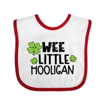 Inktastic St. Patrick's Day Wee Little Hooligan with Clovers Boys or Girls Baby Bib