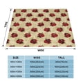 thumbnail image 4 of XMXT Throw Blanket, Red Pomegranate Background Machine Washable Blankets for Sofa, 80 x 60 inches, 4 of 9