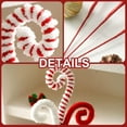 thumbnail image 3 of Happon 6 Pcs Red&White Christmas Tree Decorations Picks Christmas Tree Woolen Candy Curly Pick,Christmas Tree Decorations Home Office Vase Party Ornaments for Vase Filler Home Office Decor, 3 of 7