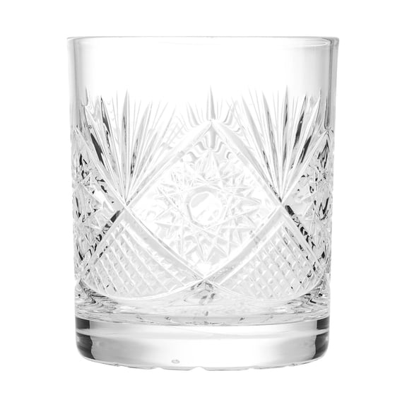 Neman 11oz Whisky Drinking Glasses Set, Hand-Cut Crystal Old-Fashioned Drinking Glasses, Elegant Glassware For Whisky 6EA/SET