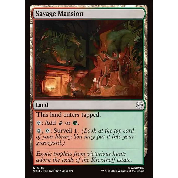 MtG Marvel's Spider-Man Common Savage Mansion #183