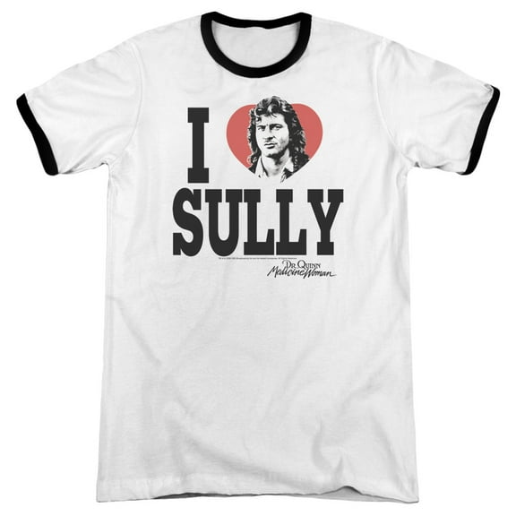 Dr.Quinn I Heart Sully Adult Ringer White Black
