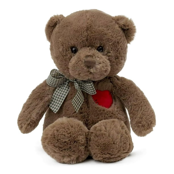 Peluche Riuhot de peluche marrón con forma de oso de peluche, 35 cm