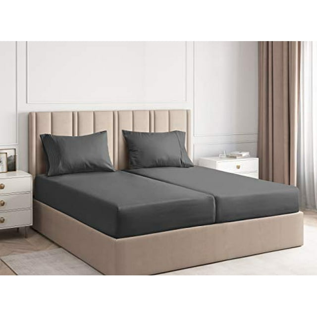 Split Très Grand Draps pour les Lits Réglables - Lit Très Grand Réglable Split pour Matelas Réglable - Split Très Grand Ensembles de Draps pour les Lits Réglables Poche Profonde - Profonde Poche Split Très Grand Draps - Réglables Draps