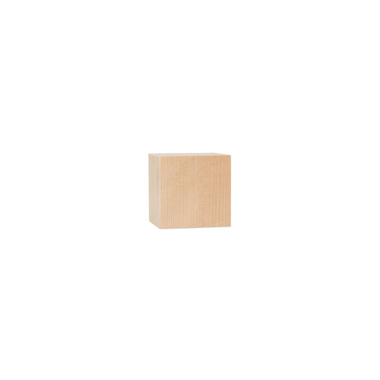 4 Large Wood Cubes, Pack of 1 Square Wood Block for DIY, Wooden Blocks for  Crafts and Decor, by Woodpeckers