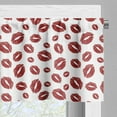 thumbnail image 5 of Ambesonne Kiss Valance & Curtain, Pop Art Lipstick Stain, 55"x30", Ruby and White, 5 of 6