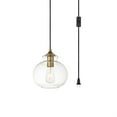 thumbnail image 2 of Living District LDPG2245BR Destry 1 Light Brass Plug-In Pendant with Clear Glass, 2 of 2