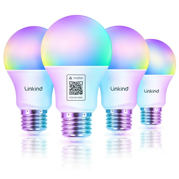 Smart Light Bulbs, Linkind Matter Wifi Color Changing LED Light Bulbs