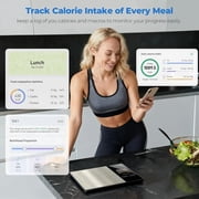 Smart Food Kitchen Scale with Nutritional Calculator, Free App with 19 Nutrients Tracking, Calorie, Marco, Digital grams and ounces for weight loss, Premium Stainless Steel