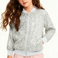 thumbnail image 1 of Chaquetas y abrigos casuales de manga larga sin capucha para niños, de invierno, de color liso, de manga larga sin capucha, chaquetas casuales con lentejuelas, chaqueta informal para niñas, parte supe, 1 of 7