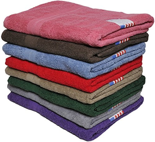 Home Beach Bath Towel Soft Absorbent Cotton Solid Color Towels C 