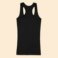 thumbnail image 3 of MESSUEN Tank Tops Racerback for Women Racerback Tank Tops for Women Loose Fit Crew Neck Muscle 1 Piece Pack Ribbed Tank Women's Fashion Blouses for Women Casual Black A, 3 of 3