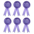 thumbnail image 1 of Unique Bargains Blank Award Ribbon, Rosette Ribbon Honorable Prize Recognition Ribbon, Purple, 6Pack, 1 of 5