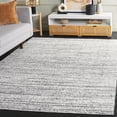 thumbnail image 2 of SAFAVIEH Rumi Barrett Striped Polyester Shag Area Rug, Dark Gray/Ivory, 5'3" x 7'6", 2 of 8