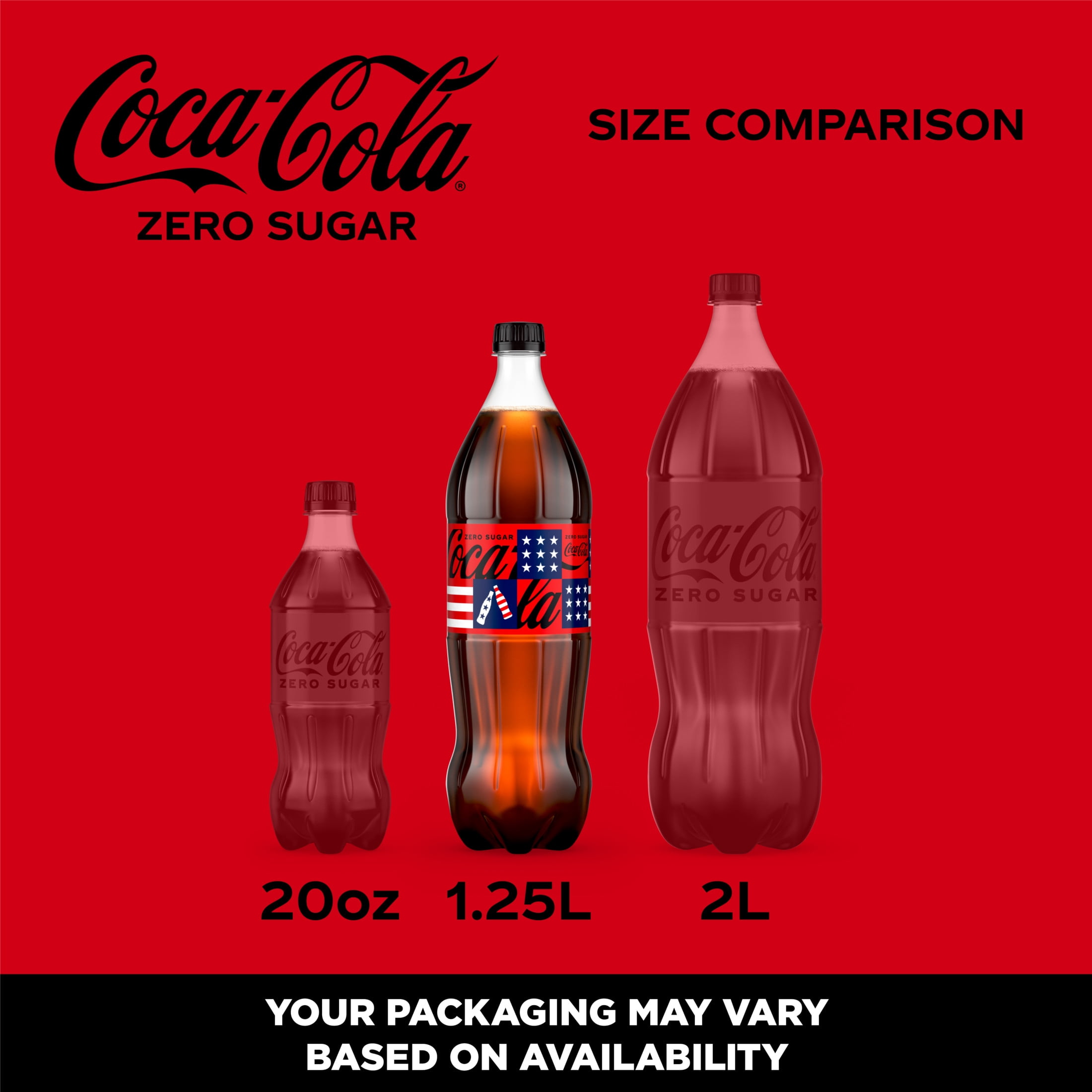 Coca-Cola Zero Sugar Soda Pop Bottle, 1.25 Liters