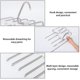 thumbnail image 5 of Percha para pantalones múltiples blanca, perchas para pantalones de 2 piezas, percha para ahorrar espacio, almacenamiento de perchas múltiples, estante para pantalones vaqueros antideslizante, 5 of 5