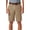 Khaki, variant on Men's Expandable Waistband Stretch Comfort Cargo Shorts, Black, 32