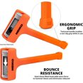 thumbnail image 3 of NEIKO 02888A Dead Blow Hammer Set, 3pc Neon Orange Deadblow Mallet, 1lb, 2lb, 3lb Hammers, Spark and Rebound Resistant, Unibody Molded, Checkered Grip, 3 of 6