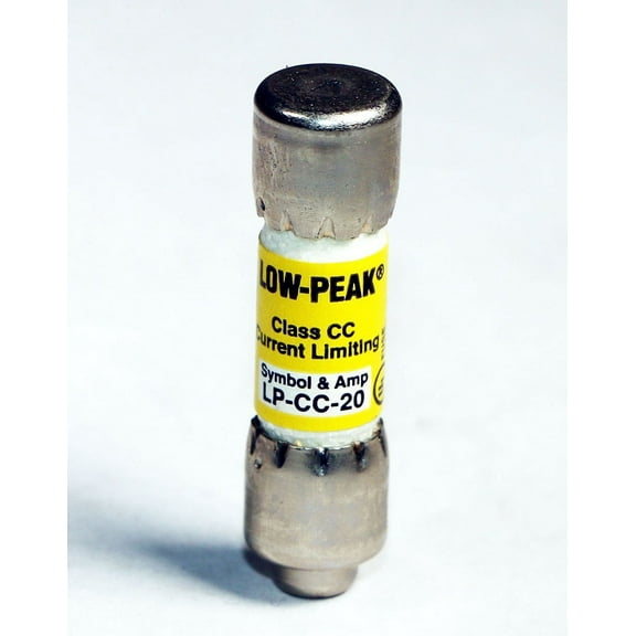 BUSSMANN LP-CC-20 - 20 Amp Low-Peak Time Delay Current Limiting Class Cc Rejection Cartridge Fuse 600V (Pack of 1)
