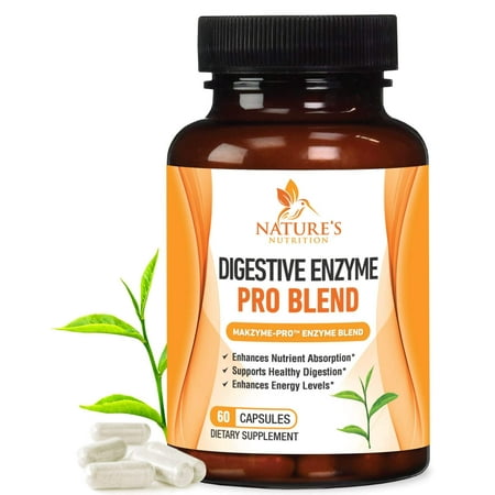 Nature's Nutrition Digestive Enzymes Plus Prebiotics & Probiotics, 60 (Best Digestive Enzymes For Gas)