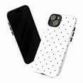 thumbnail image 3 of Chic Black Polka Dot Phone Case on White, Retro Dotted Design for iPhone 16, 15, 14, 13, 12, 11 Plus Pro Max Mini, 3 of 6