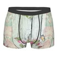 thumbnail image 4 of Goofa Vintage Wood with Floral Printed Men's Boxer Briefs Underwear, Moisture-Wicking Underwear, Trunk,Soft and Breathable Cotton Underwear-, 4 of 9