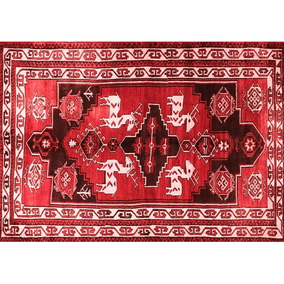 Ahgly Company Indoor Rectangle Persian Red Traditional Area Rugs, 7' x 9'