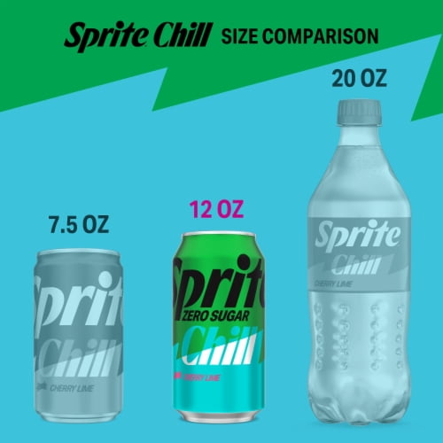 2X - Sprite Chill Zero Sugar Cherry Lime Soda Cans - Walmart.com