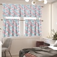 thumbnail image 2 of Yuyamidu Cherry Kitchen Curtain Valance and Tiers 3 Panel Set Soft Short Tier Curtains with Rod Pocket Easy to Install Contemporary Trendy Valances Home Decor, 2 of 5