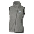 thumbnail image 2 of Women's Cutter & Buck Heather Gray Houston Oilers Throwback Logo Mainsail Full-Zip Vest, 2 of 3